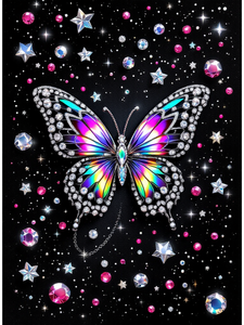 Chrome Butterfly Bling Y2K Glam Case - Image 1