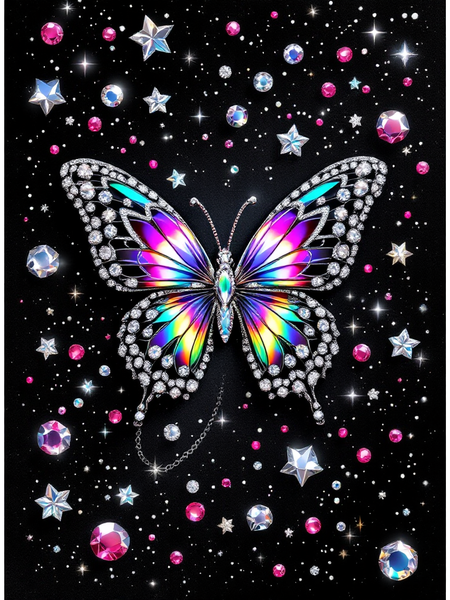 Chrome Butterfly Bling Y2K Glam Case