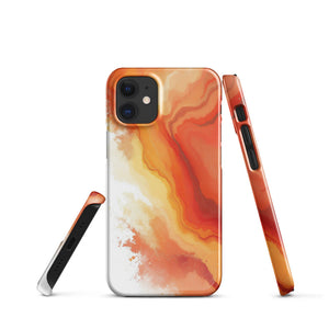 Terracotta Sunset Marble Warm Tones Bold Case - Image 1