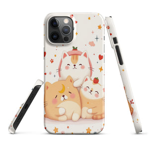 Chunky Kawaii Moon Cat Trio Cute Case - Image 3