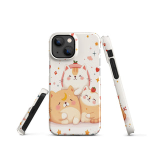 Chunky Kawaii Moon Cat Trio Cute Case - Image 4