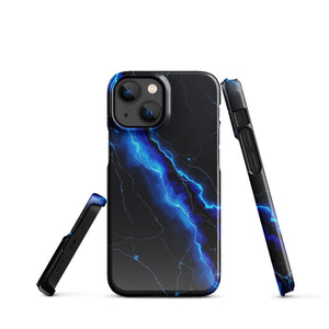 Black Marble Electric Blue Vein Bold Case - Image 4